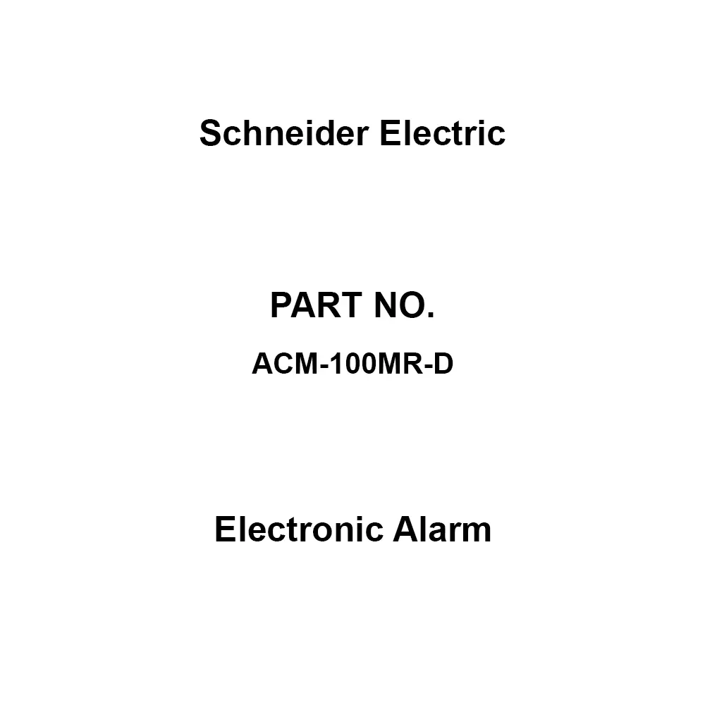 Schneider Electric Electronic Alarm 15 W Power Red, ACM-100MR-D