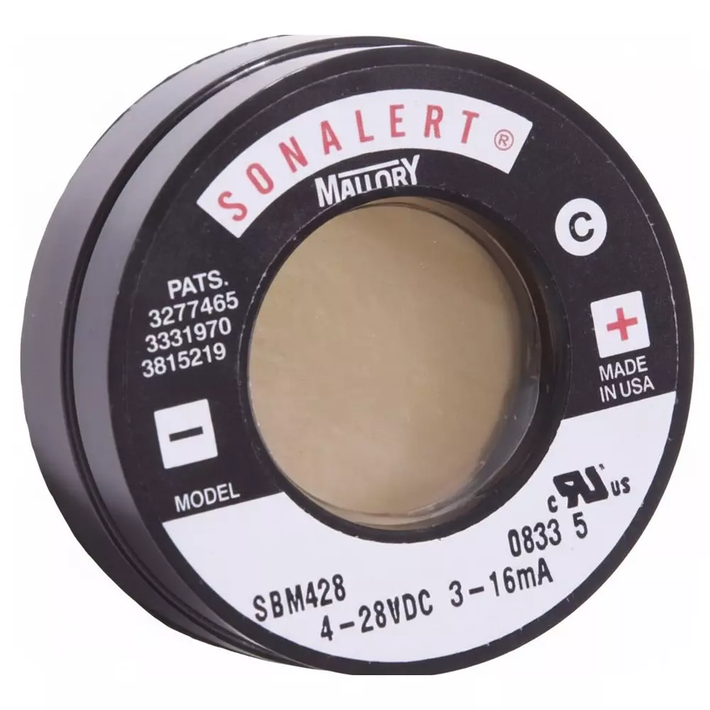 MALLORY Indicators Piezoelectric 16 mA Current Rating 28 VDC Voltage Rating, SBM428R