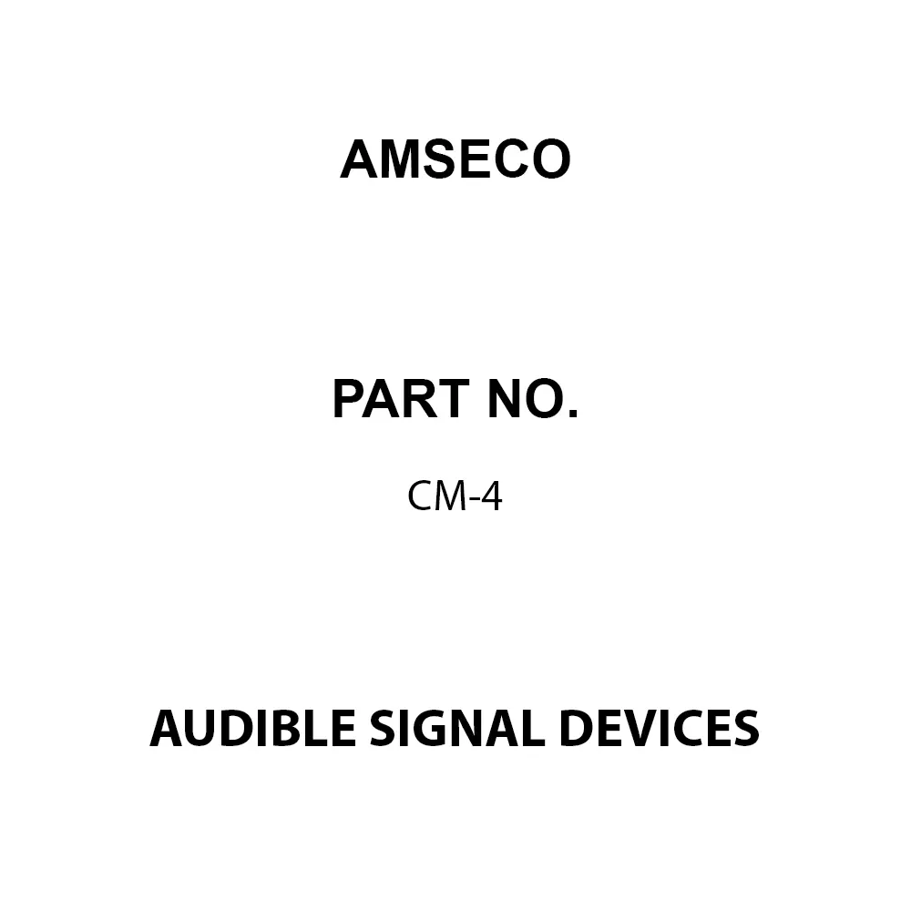 AMSECO Audible Signal Devices Electronic Chime 17 mA Current Rating 12 V Voltage Rating, CM-4