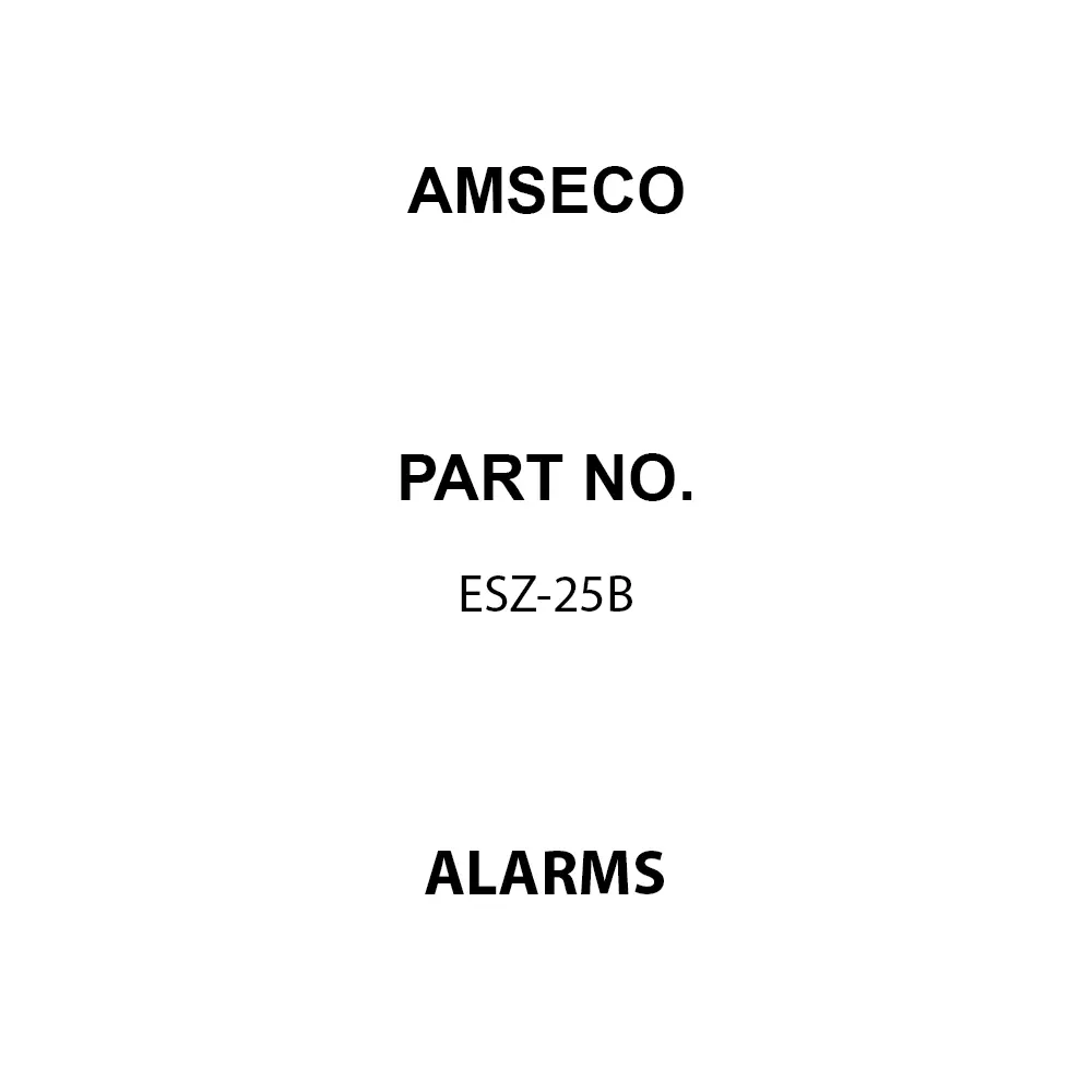 AMSECO Alarms Piezoelectric 20 mA Current Rating 24 VDC Voltage Rating, ESZ-25B
