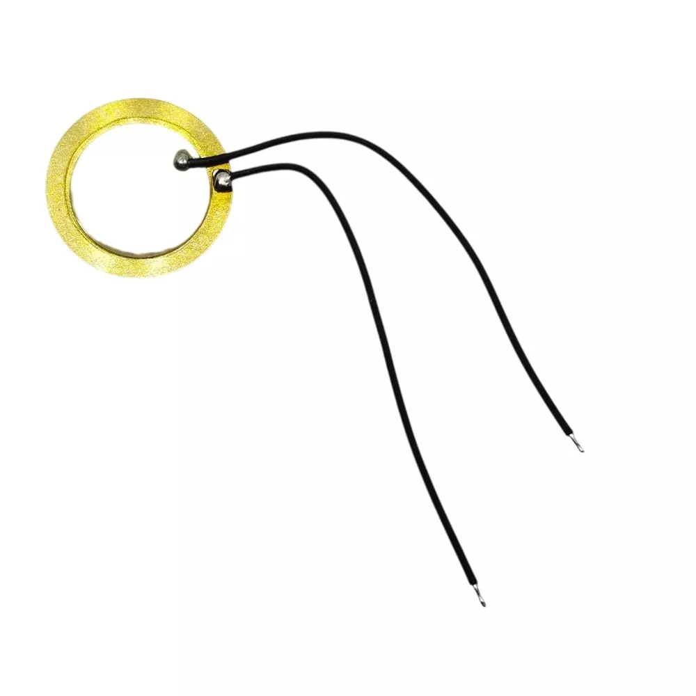 Invento Piezoelectric Buzzer Round 12 mm Brass Outer Diameter Plate and Ceramic Inner Diameter Plate, ISC 671-N4 (Pack of 8 Pcs)