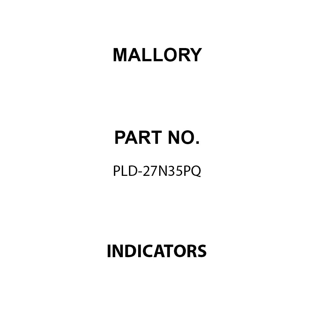 MALLORY Indicators Piezoelectric 15 mA Current Rating 12 VDC Voltage Rating, PLD-27N35PQ
