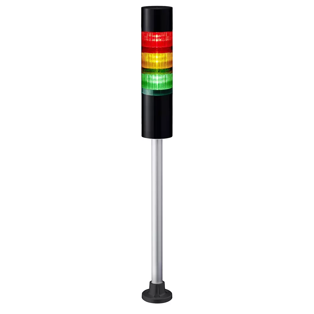 RS PRO Signal Tower Buzzer 24 V DC IP65 Pole Mount 60 mm LED Amber, Green, Red, 145722