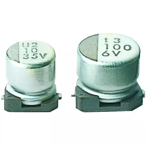 NICHICON Aluminum Electrolytic Capacitor 10Uf 50V 20%, Smd, UWX1H100MCL1GB