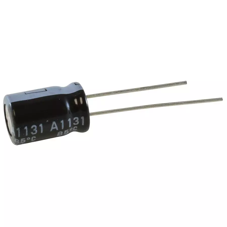RUBYCON Aluminum Electrolytic Capacitor, 100Uf, 63V, 20%, Radial, 63PK100MEFC8X11.5
