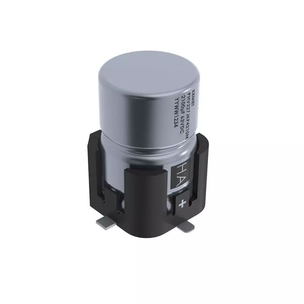 Kemet Hybrid Vertical Crown SMD Capacitor 2100 uF Capacitance 35 VDC, 80-PHV227JKP4210ME4