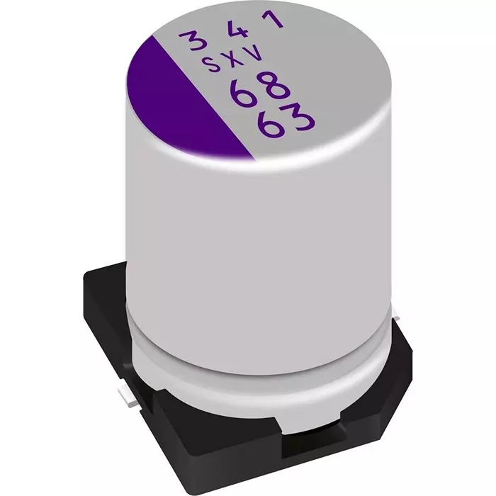 Panasonic Aluminum Polymer Capacitor 27 uF Capacitance 100 VDC SMD/SMT Termination, 667-100SXV27MX