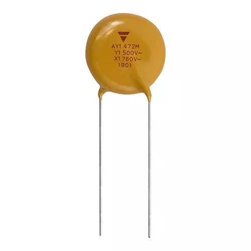 Vishay AY1 Series Suppression Ceramic Capacitor 2200 pF Capacitance, 4260671 (Pack of 10)