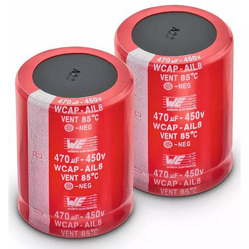 WURTH ELEKTRONIK Electrolytic Capacitor ±20% Tolerance 1.13 A Ripple Current 1350.0 μA Leakage Current, 861101483006 (Pack of 5)