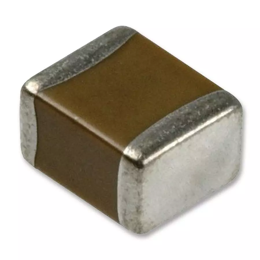 Murata SMD Multilayer Ceramic Capacitor 0.1µF, 50V, 10%, X5R, 0402, GRM155R61H104KE19D (Pack of 10 Pcs)