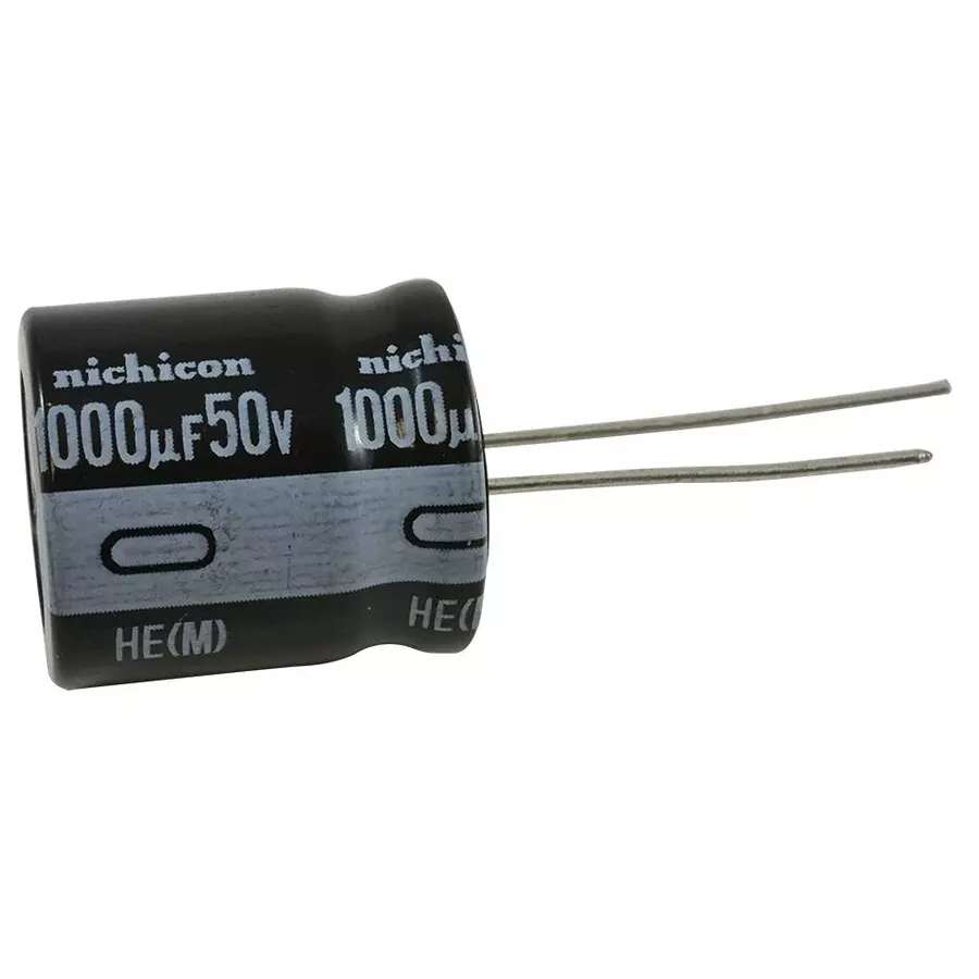 NICHICON Aluminum Electrolytic Capacitor, 1000Uf, 50V, 20%, Radial, UHE1H102MHD3TN