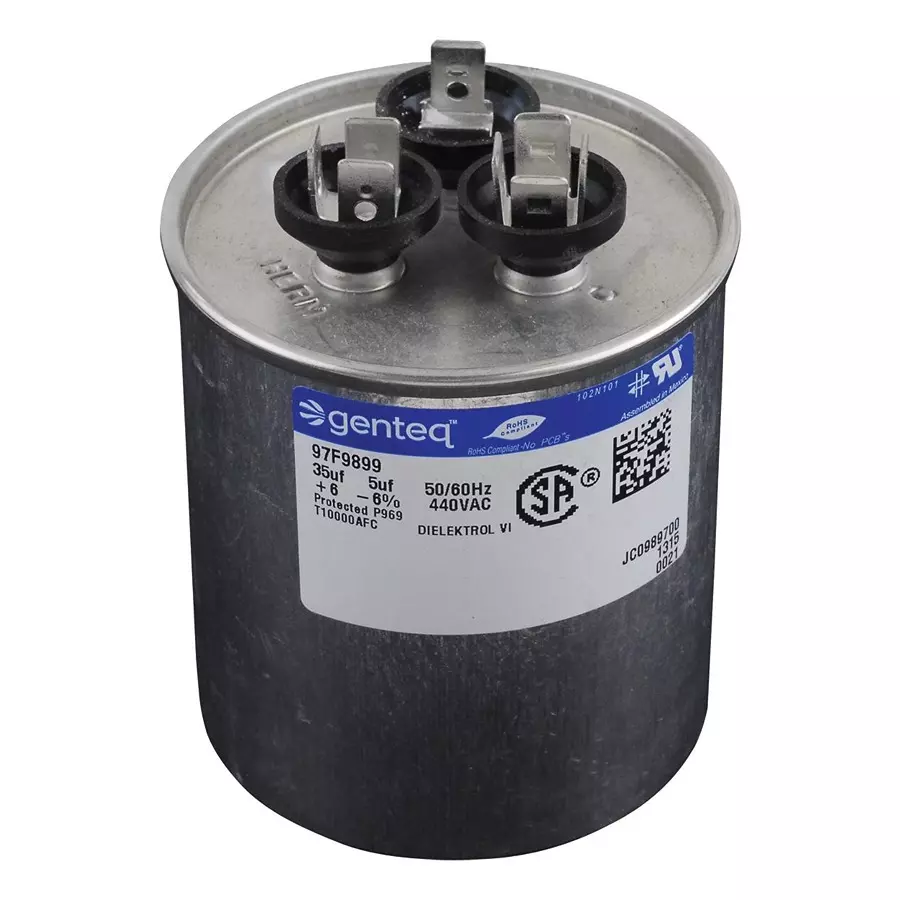 GENTEQ Capacitor Polypropylene Pp Film 40Uf, 370V, 6%, Qc, 97F9614