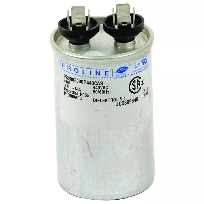 GENTEQ Capacitor Polypropylene Pp Film 20Uf, 370V, 6%, Qc, PB200E000P370CA