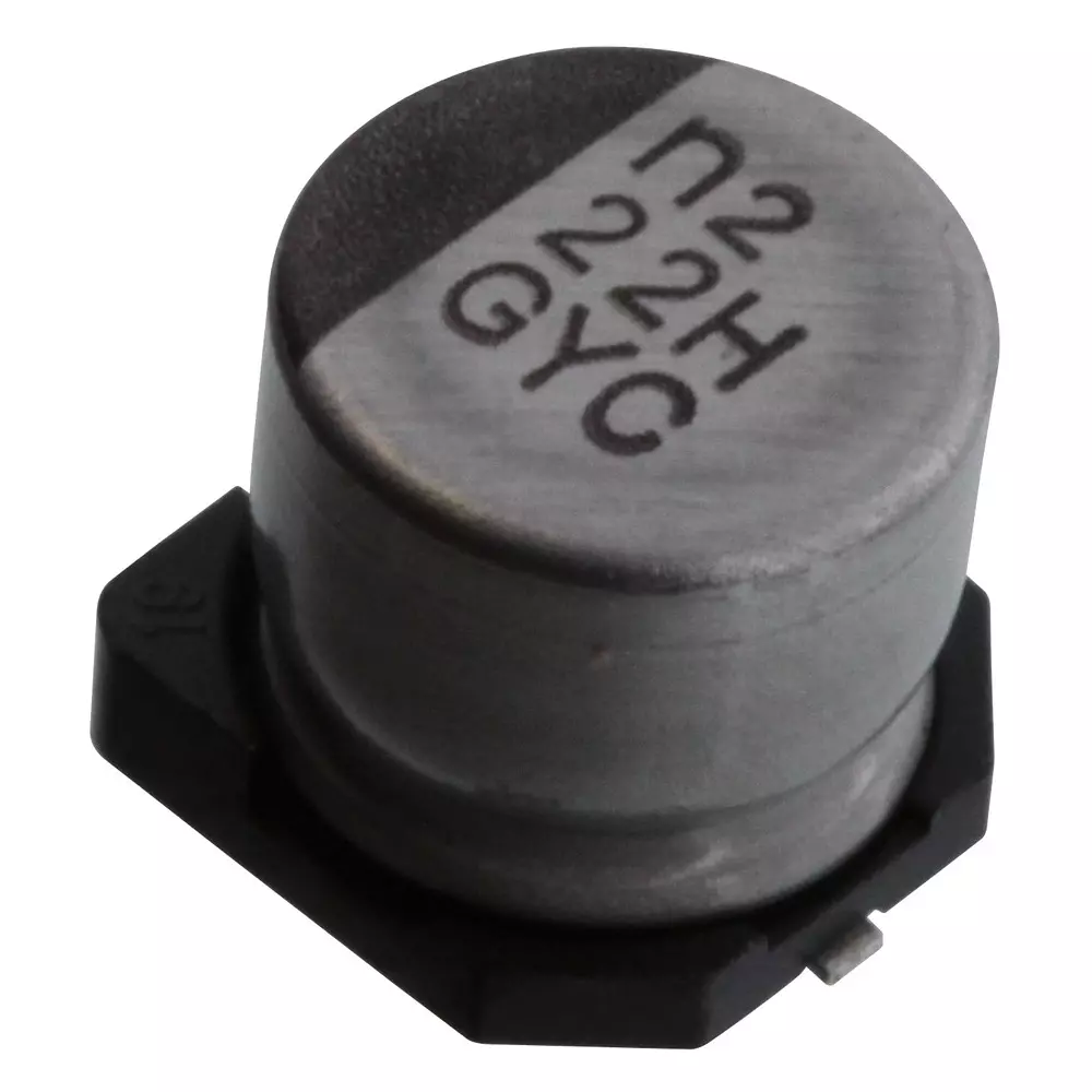 NICHICON Cap, 22Uf, 50V, Alu Elec, Hybrid, SMD, GYC1H220MCQ1GS