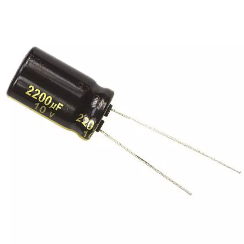 Panasonic Aluminum Electrolytic Capacitor 10 DC V 2200 μF Capacitance, EEUFM1A222 (Pack of 5 Pcs)