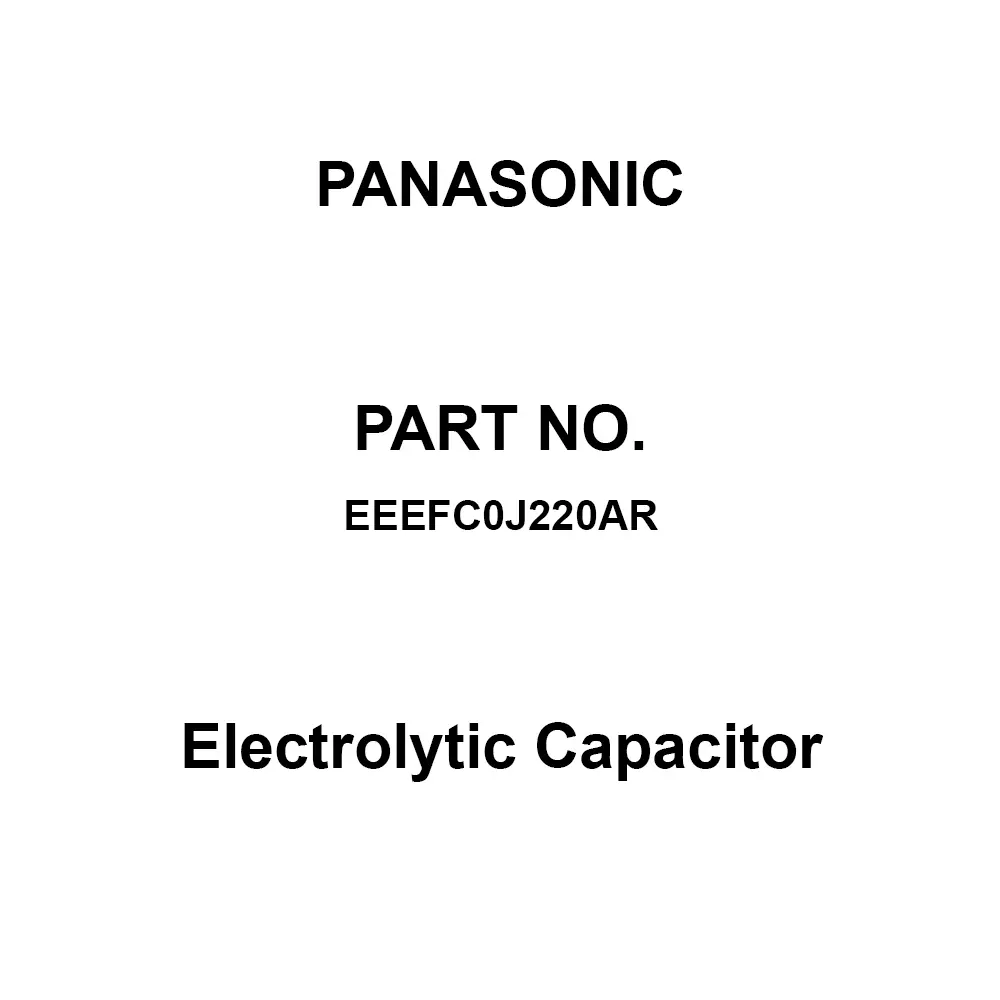 Panasonic Electrolytic Capacitor ±20% Tolerance, EEEFC0J220AR (Pack of 25 Pcs)