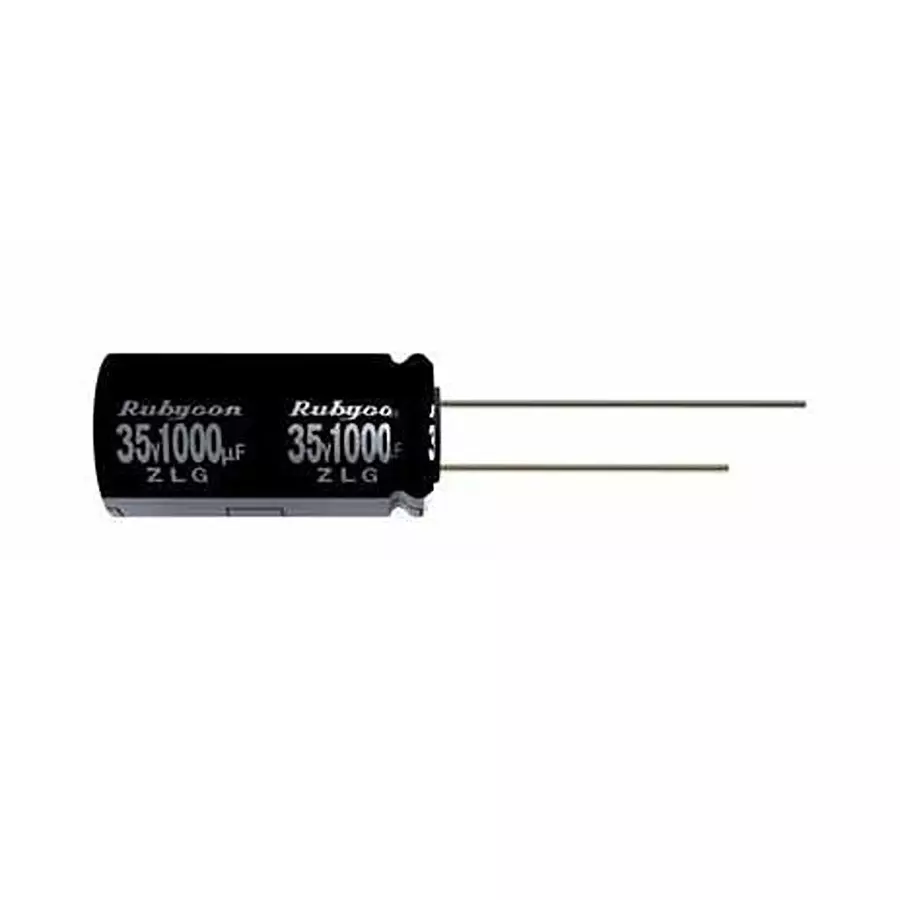 RUBYCON General Purpose Electrolytic Capacitor Radial Leaded 3300 uF Capacitance, 10ZLG3300MEFC12.5X25