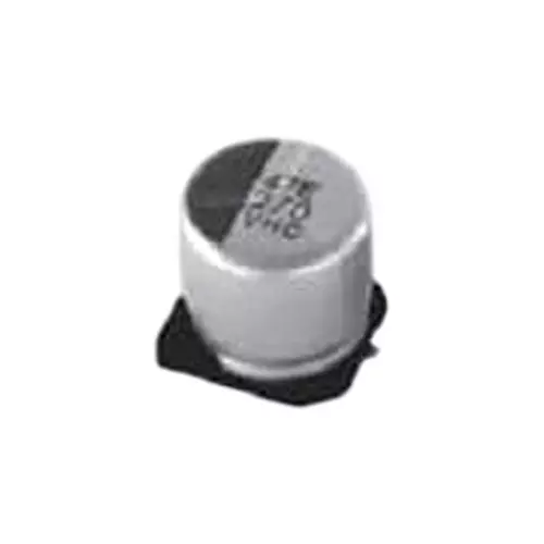 CHEMI-CON Aluminum Hybrid Polymer Capacitor 47 uF Capacitance 25 VDC SMD/SMT Termination, 661-HHXC250A470MF61G