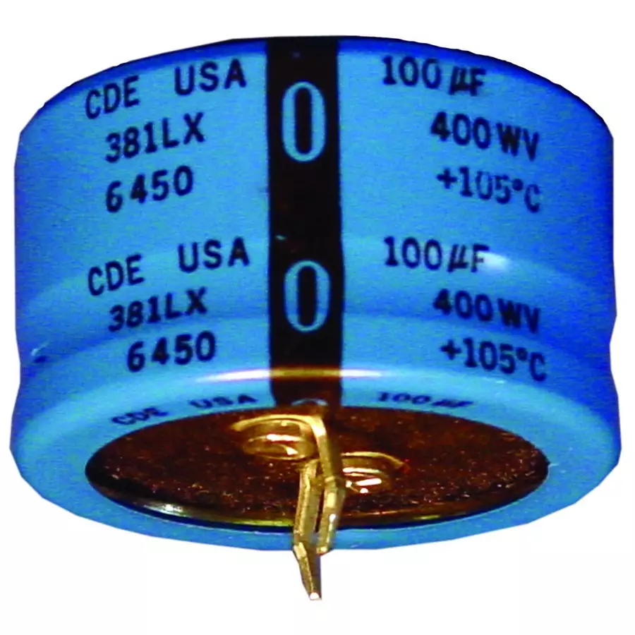 CORNELL DUBILIER Aluminum Electrolytic Capacitor 47Uf, 400V, 20%, Snap-In, 381LX470M400H012