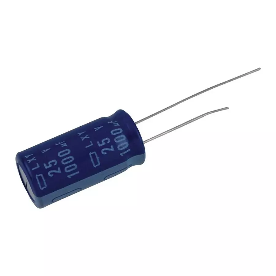 CHEMI-CON ALUMINUM ELECTROLYTIC CAPACITOR 1000UF, 25V, 20%, RADIAL, ELXY250ELL102MK25S.