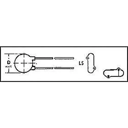 VISHAY CERAMIC CAPACITOR 39PF 1000V, C0G, 5%, RADIAL, 561R10TCCQ39.