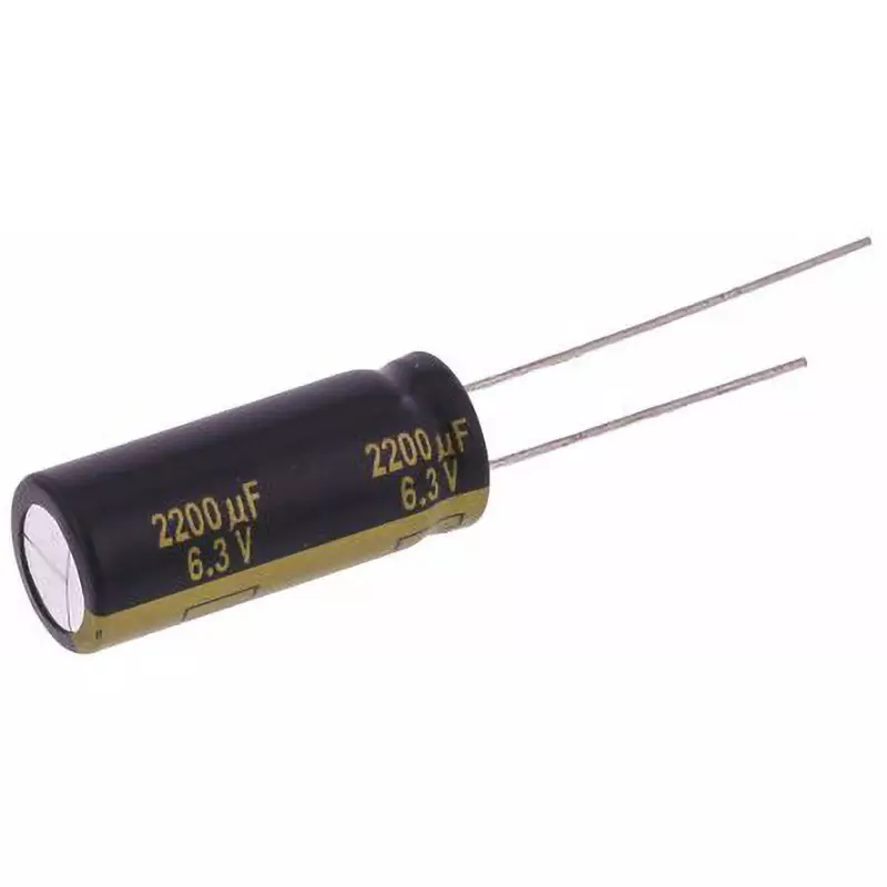 Panasonic FK Radial Electrolytic capacitor DC 6.3 V, EEUFK0J222L (Pack of 5 Pcs)