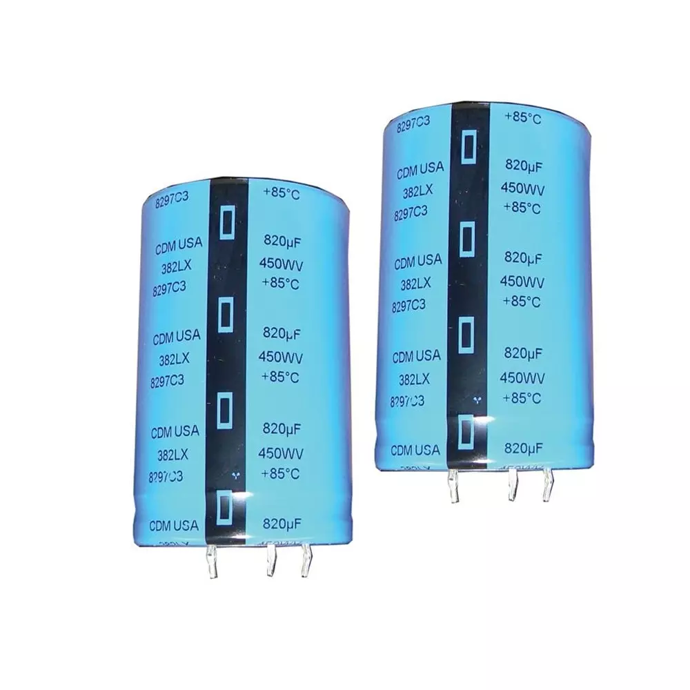 Knowles Aluminium Electrolytic Capacitor Snap In 1800 uF Capacitance, 382LX182M400N102
