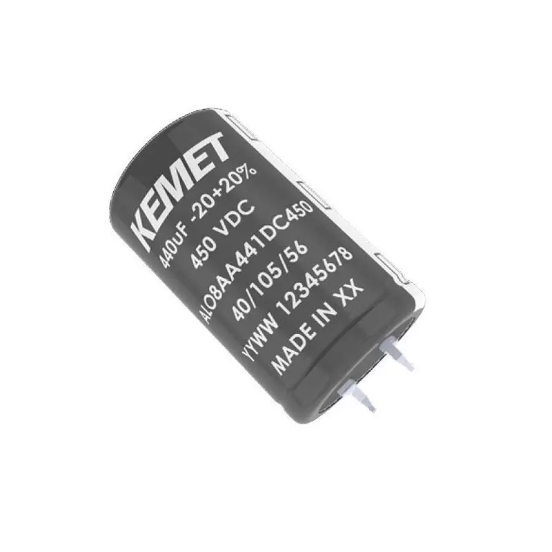 Kemet Aluminium Electrolytic Capacitor Snap In 440 uF Capacitance, ALO8AA441DC450