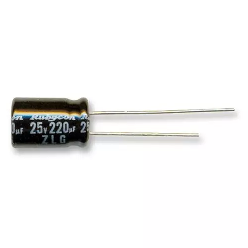 RUBYCON Cap, 220µf, 25V, 20%, 25ZLG220MEFC8X11.5 (Pack of 5)