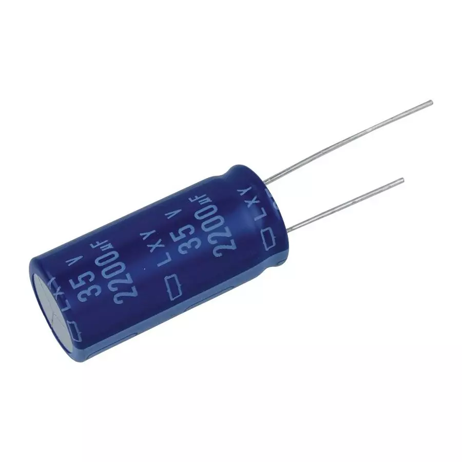 CHEMI-CON ALUMINUM ELECTROLYTIC CAPACITOR 27UF, 35V, 20%, RADIAL, ELXY350ELL270MEB5D.