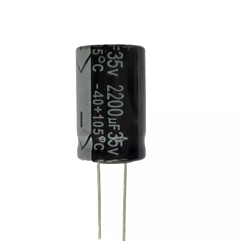RS PRO Aluminium Capacitor 35 V DC 16x25 mm Axial, Through Hole Mount -40°C 105°C 20%, 2766109 (Pack of 2)