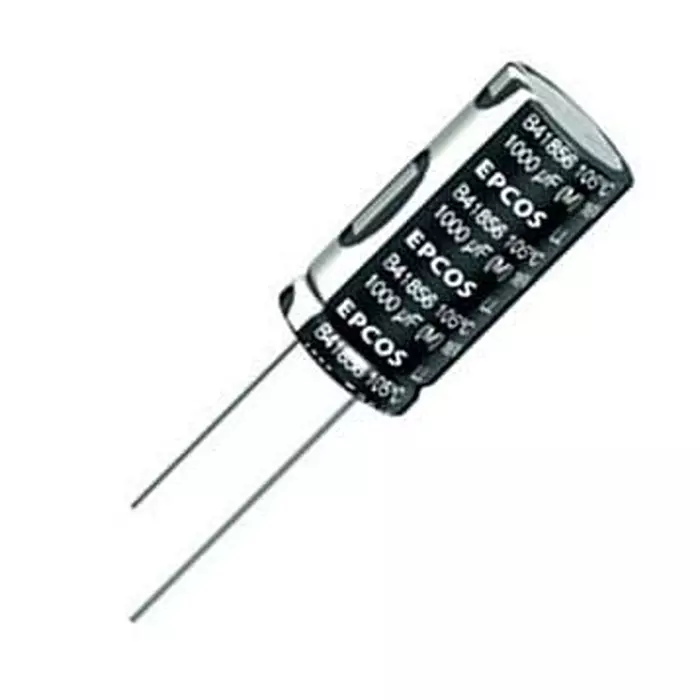 TDK High Reliability Electrolytic Capacitor Radial Leaded 1000 uF Capacitance, B41866D6108M000