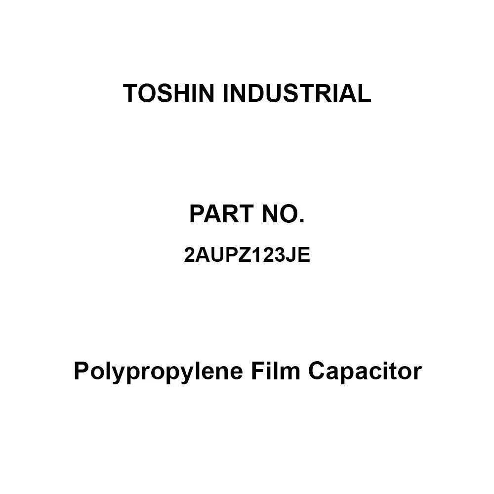 Toshin Kogyo Polypropylene Film Capacitor 100 V Rated Voltage, 2AUPZ123JE (Pack of 20)