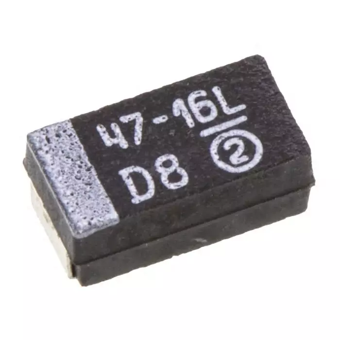 Vishay Tantalum Capacitor Surface Mount 16 V DC 47 µF Capacitance, 293D476X9016C2TE3 (Pack of 10)