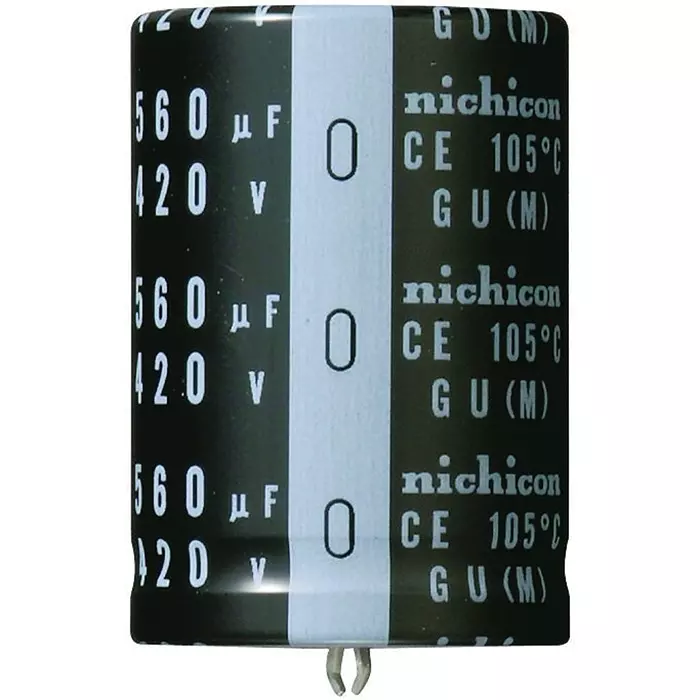 NICHICON Aluminum Electrolytic Capacitor 1000Uf 200V 20%, Snap-In, LGU2D102MELC