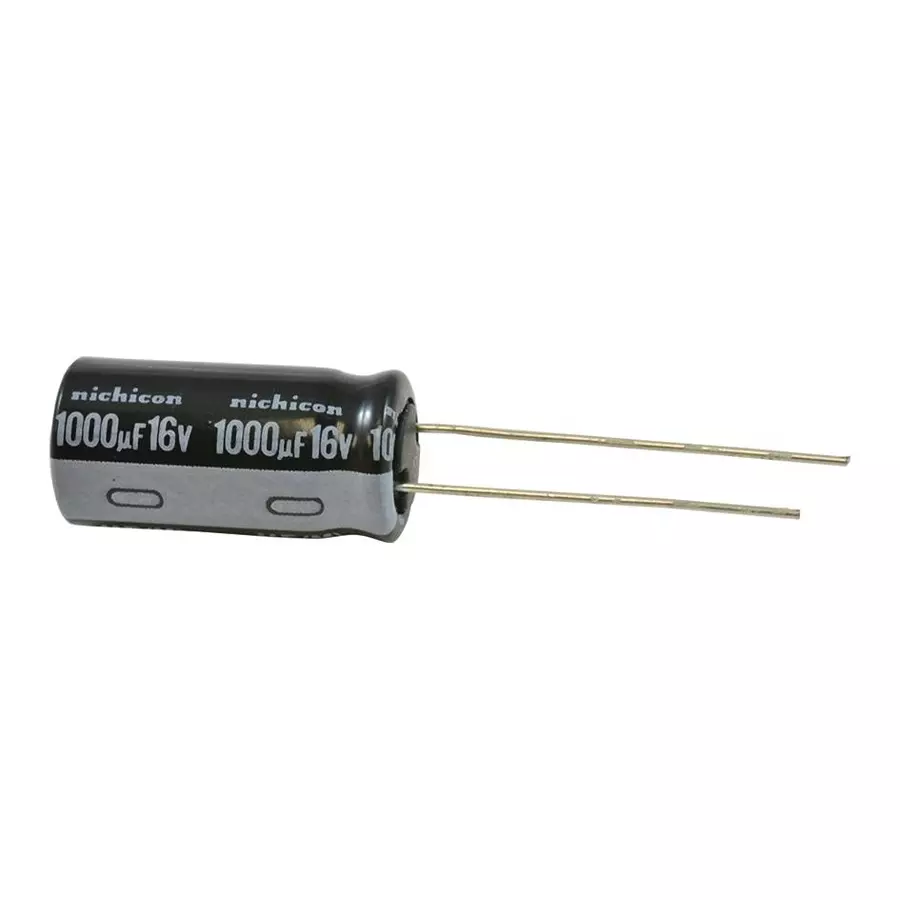 NICHICON Aluminum Electrolytic Capacitor, 1000Uf, 16V, 20%, Radial, UHE1C102MPD1TD