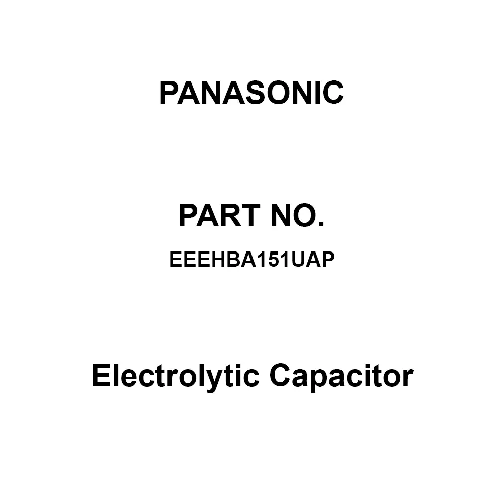 Panasonic Electrolytic Capacitor DC 10 V Voltage, EEEHBA151UAP (Pack of 5 Pcs)