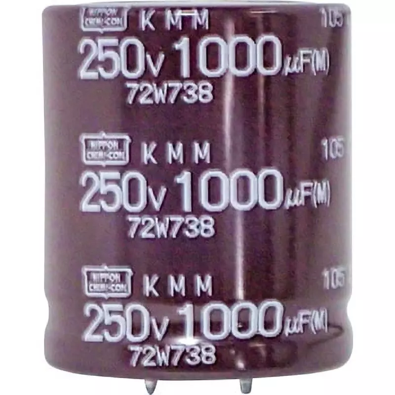 Nippon Chemi-Con Electrolytic Capacitor DC 250 V Rated Voltage, EKMM251VSN102MA40S