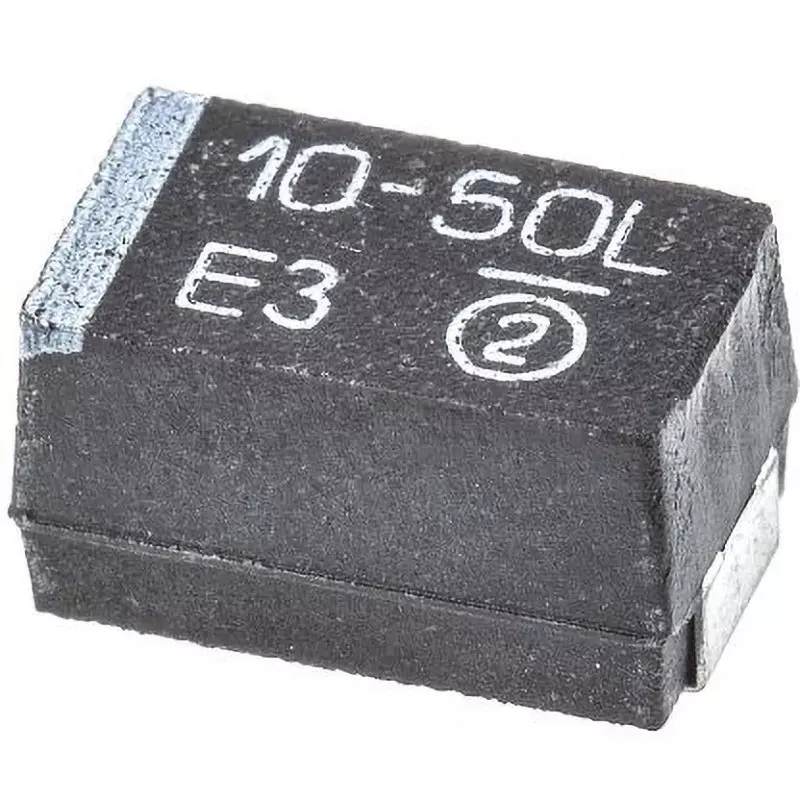 Vishay Tantalum Capacitor 7.3x4.3x4 mm Dimension, TR3E106K050C0400 (Pack of 400)