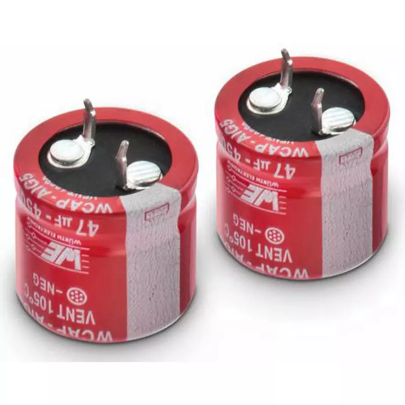 WURTH ELEKTRONIK Electrolytic Capacitor ±20% Tolerance 738.0 μA Leakage Current 640 mA Ripple Current, 861021484012 (Pack of 5)