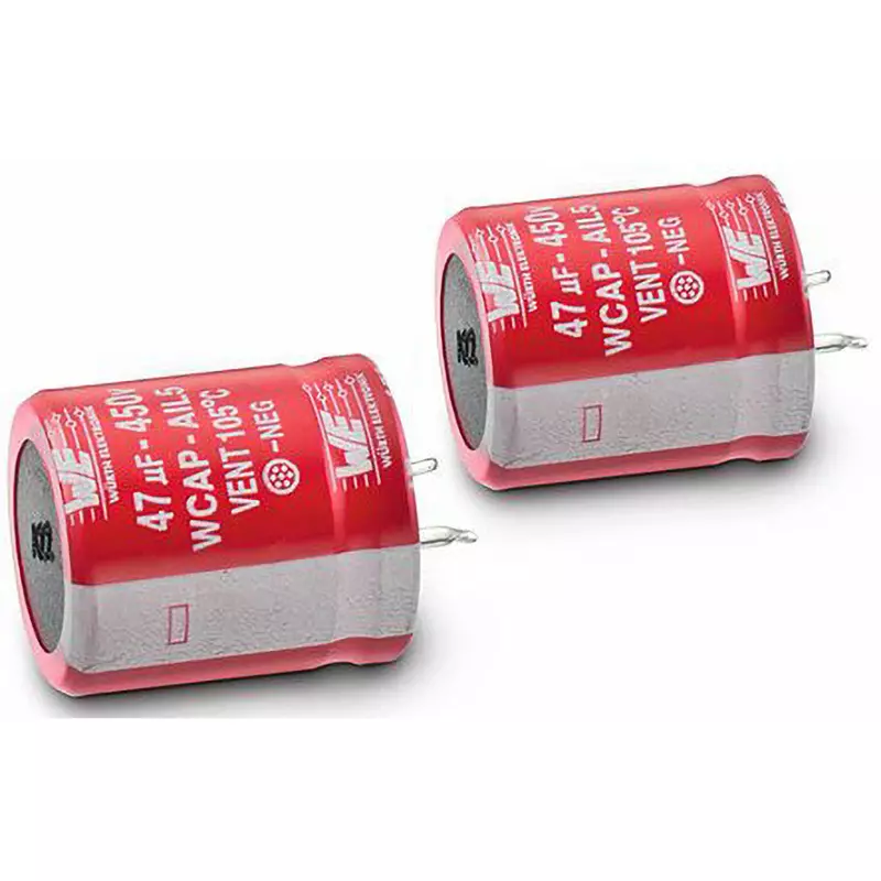 WURTH ELEKTRONIK Electrolytic Capacitor ±20% Tolerance 612.0 μA Leakage Current 550 mA Ripple Current, 861111485021 (Pack of 5)