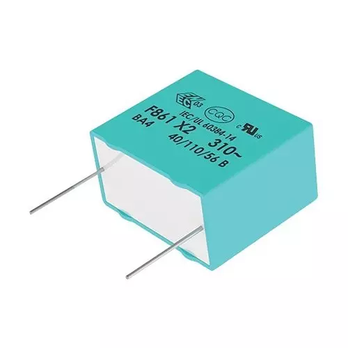 Kemet Safety Capacitors 1µF, 20%, PP, RADIAL, F861BZ105M310A (Pack of 10)