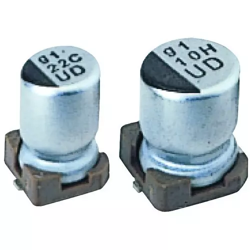 NICHICON Aluminum Electrolytic Capacitor 100Uf 10V 20%, Smd, UUD1A101MCL1GS