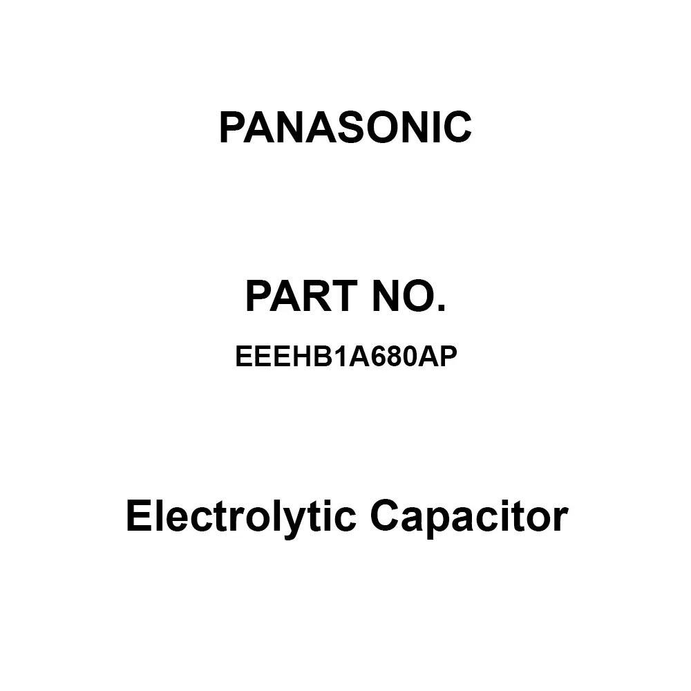 Panasonic Electrolytic Capacitor ±20% Tolerance, EEEHB1A680AP (Pack of 5 Pcs)