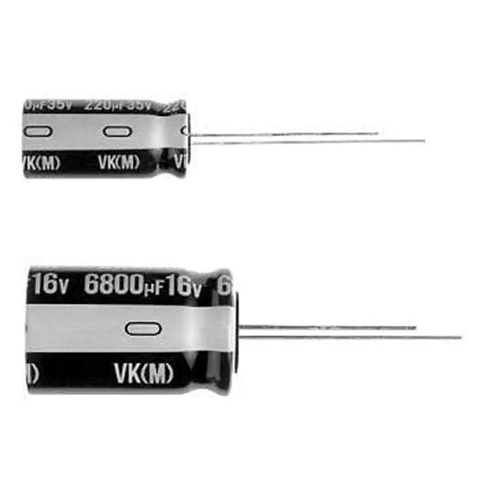 NICHICON General Purpose Electrolytic Capacitor Radial Leaded 2200 uF Capacitance, UVK1C222MPD1TD