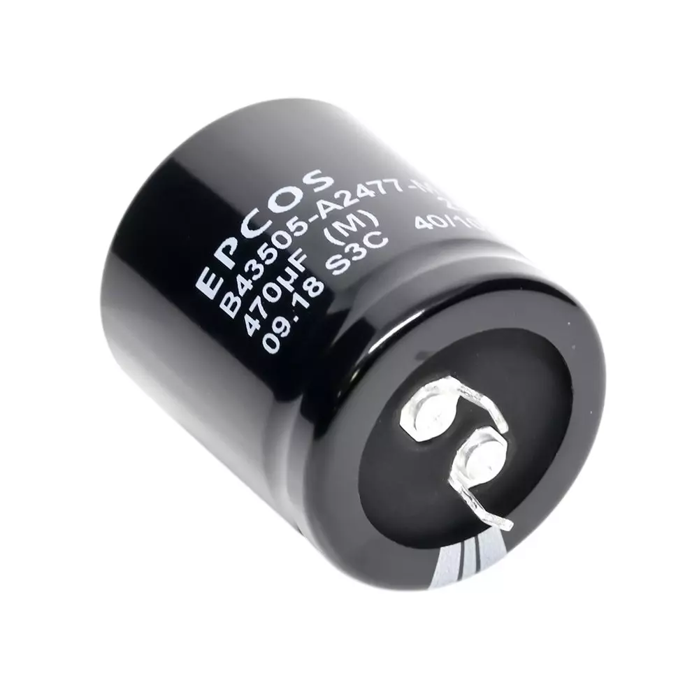 TDK Long Life Aluminum Electrolytic Capacitor Snap In 100 uF Capacitance, B43505A9107M002
