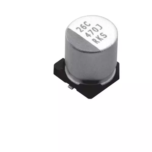 NICHICON Aluminum Polymer Capacitor 18 uF Capacitance 35 VDC SMD/SMT Termination, 647-RKS1V180MCNAFEGS