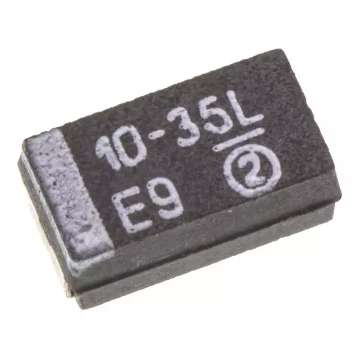 Vishay Tantalum Capacitor Surface Mount 35 V DC 10 µF Capacitance, TR3C106K035C0450 (Pack of 5)