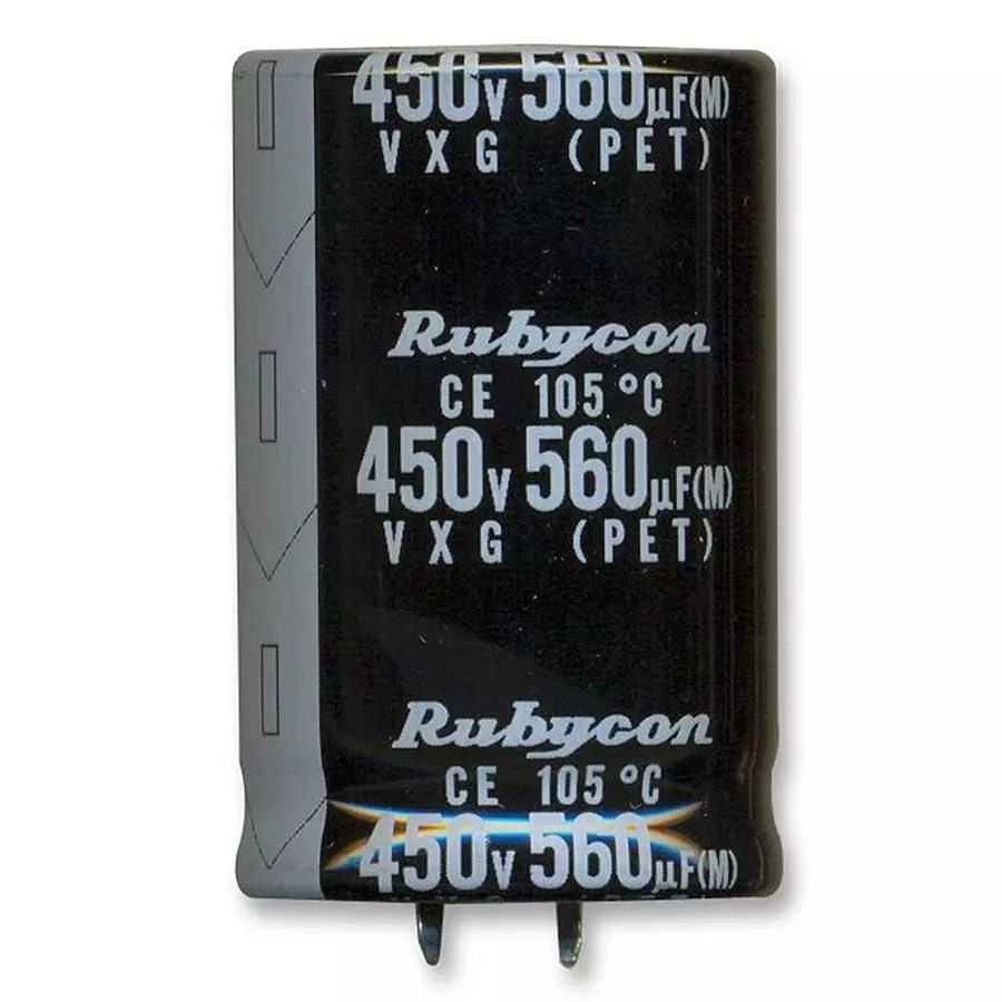 RUBYCON Cap, 220µf, 400V, Alu Elec, Snap In, 400VXG220MEFCSN25X35