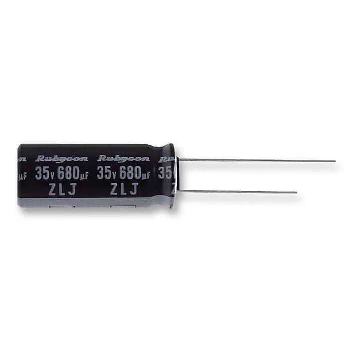 RUBYCON Cap, 100µf, 35V, 20%, 35ZLJ100M6.3X11 (Pack of 5)
